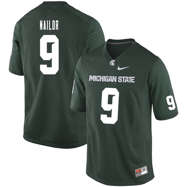 Men #9 Jalen Nailor Michigan State Spartans College Football Jerseys Sale-Green